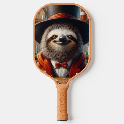 Luiaard Geleerde Wetenschapper Pickleball Paddle (Voorkant)