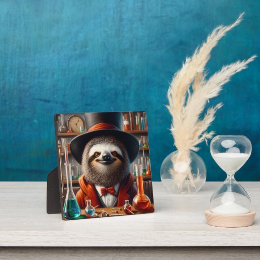 luiaard gestoorde wetenschapper fotoplaat (Insitu)