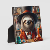 luiaard gestoorde wetenschapper fotoplaat (Voorkant)