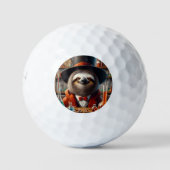 luiaard gestoorde wetenschapper golfballen (Voorkant)