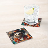 luiaard gestoorde wetenschapper kartonnen onderzetters (Insitu)