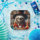 luiaard gestoorde wetenschapper papieren bordje (Feest)