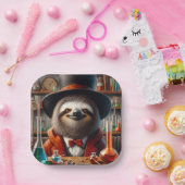 luiaard gestoorde wetenschapper papieren bordje (Feest)