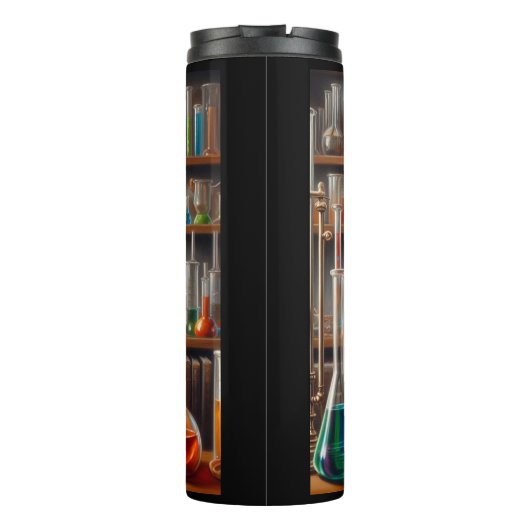 luiaard gestoorde wetenschapper thermosbeker (Achterkant)