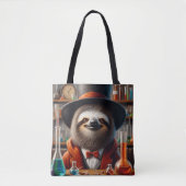 luiaard gestoorde wetenschapper tote bag (Voorkant)