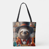 luiaard gestoorde wetenschapper tote bag (Achterkant)