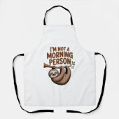 Luiaard Gezegde Ik ben geen ochtendmens Schort (Voorkant)