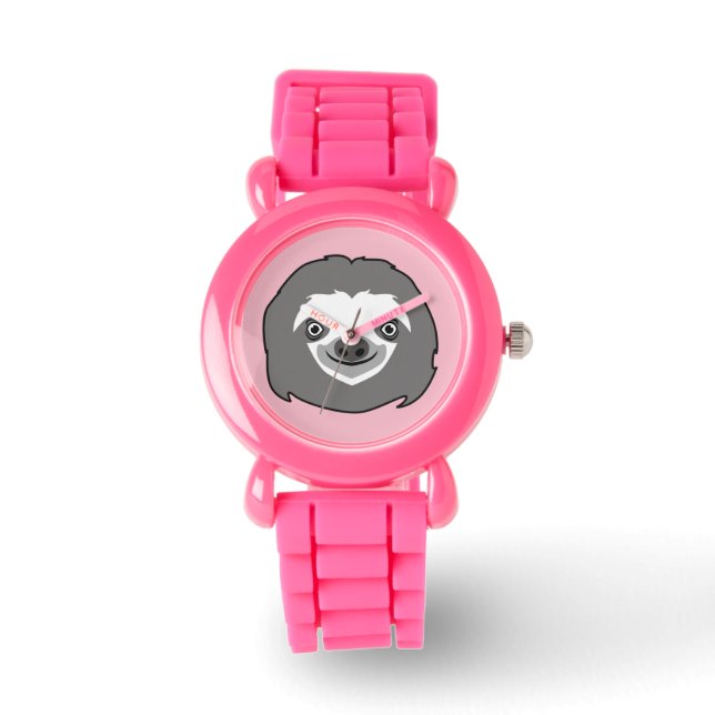 Luiaard Gezicht Horloge (Voorkant)