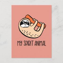 Luiaard grappig briefkaart