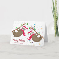 Luiaard grappig kerstfeest
