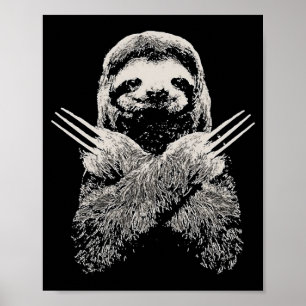 Luiaard grappig kostuum cadeau voor luie mensen poster