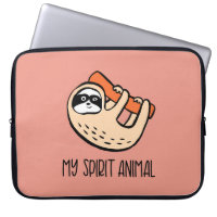 Luiaard grappige laptophoes