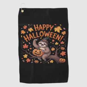 Luiaard Halloween Dag Klassiek T-Shirt Golfhanddoek
