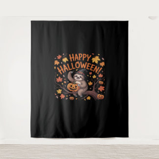 Luiaard Halloween Dag Klassiek T-Shirt Wandkleed