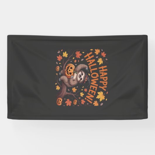 Luiaard Halloween-dag oversized T-shirt Spandoek (Horizontaal)