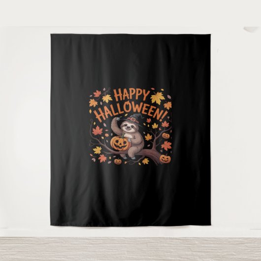 Luiaard Halloween-dag oversized T-shirt Wandkleed (Voorkant)