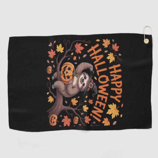 Luiaard Halloween Day Classic T-shirt Golfhanddoek (Horizontaal)