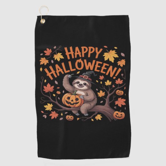 Luiaard Halloween Day Classic T-shirt Golfhanddoek (Voorkant)