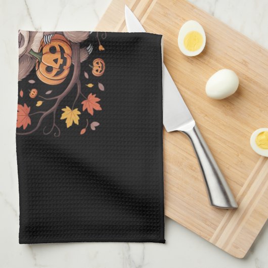 Luiaard Halloween Day Oversized T-shirt Theedoek (Quarter Fold)