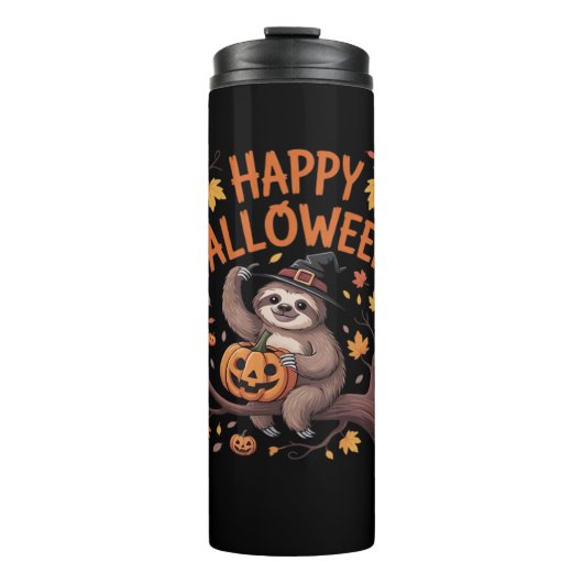 Luiaard Halloween Day Oversized T-shirt Thermosbeker (Voorkant)