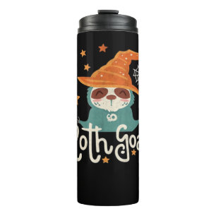 Luiaard Halloween Doelen Klassiek T-shirt Thermosbeker
