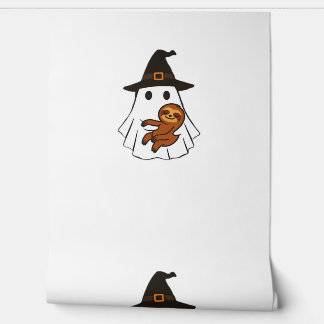 Luiaard Halloween Geest Heksenhoed Dierenliefhebbe Behang