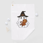Luiaard Halloween Ghost Witch Pet Dierenvrienden B Golfhanddoek (Insitu)