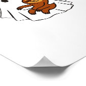 Luiaard Halloween Ghost Witch Pet Dierenvrienden B Poster (Hoek)