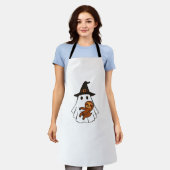Luiaard Halloween Ghost Witch Pet Dierenvrienden B Schort (Gedragen)