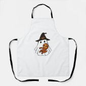Luiaard Halloween Ghost Witch Pet Dierenvrienden B Schort (Voorkant)