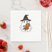Luiaard Halloween Ghost Witch Pet Dierenvrienden B Servet (Insitu)