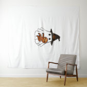 Luiaard Halloween Ghost Witch Pet Dierenvrienden B Wandkleed (In Situ (horizontaal))