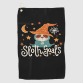 Luiaard Halloween Goals Classic T-shirt Golfhanddoek (Voorkant)