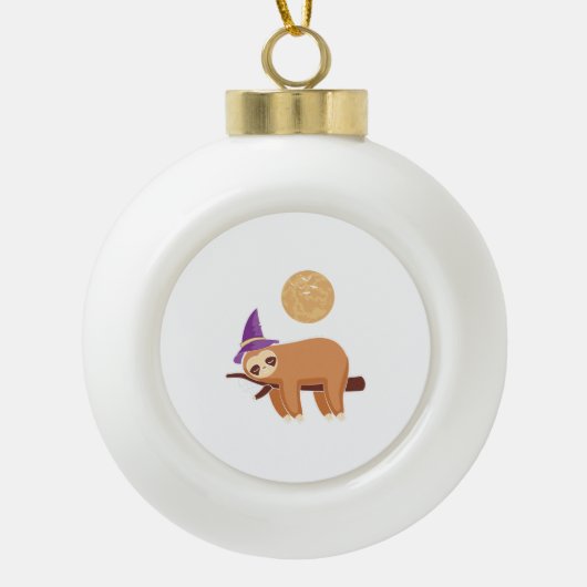 luiaard, halloween luiaard keramische bal ornament (Voorkant)
