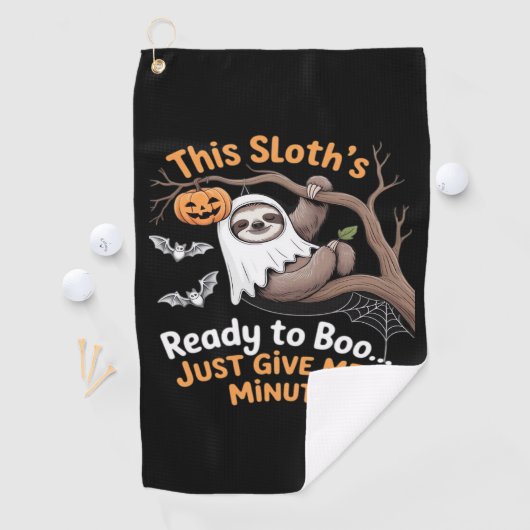 Luiaard Halloween Luiaards Schattigee Vleermuis Va Golfhanddoek (Insitu)