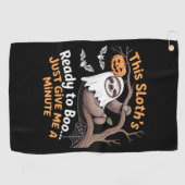 Luiaard Halloween Luiaards Schattigee Vleermuis Va Golfhanddoek (Horizontaal)