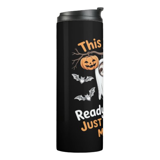 Luiaard Halloween Luiaards Schattigee Vleermuis Va Thermosbeker (Gedraaid links)