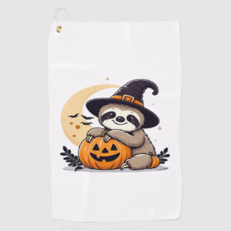 Luiaard Halloween-motief Cute Klassiek T-shirt Golfhanddoek