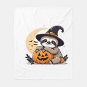 Luiaard Halloween Motief Schattige Classic T-Shirt Fleece Deken (Voorkant)
