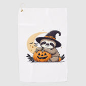 Luiaard Halloween Motief Schattige Classic T-Shirt Golfhanddoek (Voorkant)