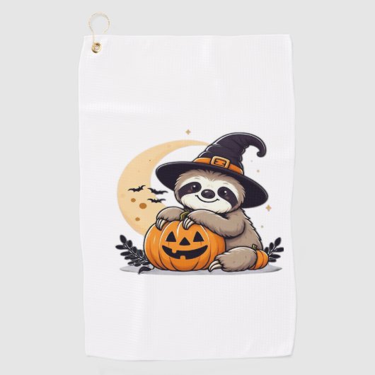 Luiaard Halloween Motief Schattige Classic T-Shirt Golfhanddoek (Voorkant)