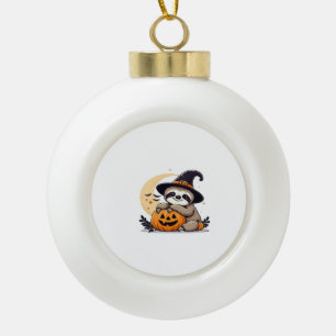 Luiaard Halloween Motief Schattige Classic T-Shirt Keramische Bal Ornament
