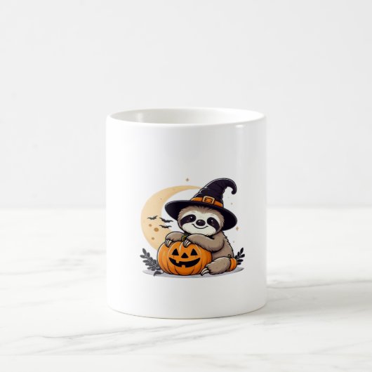Luiaard Halloween Motief Schattige Classic T-Shirt Koffiemok (Center)
