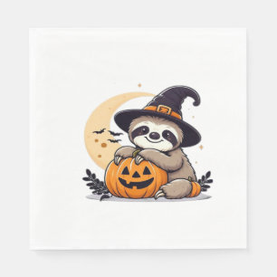 Luiaard Halloween Motief Schattige Classic T-Shirt Servet
