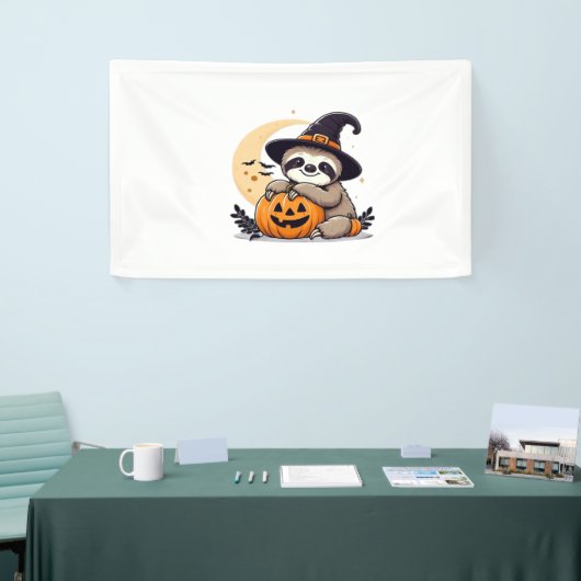 Luiaard Halloween Motief Schattige Classic T-Shirt Spandoek (Beurs)