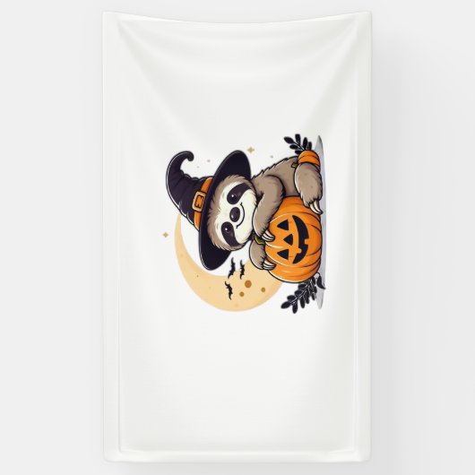 Luiaard Halloween Motief Schattige Classic T-Shirt Spandoek (Verticaal)