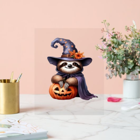 Luiaard Halloween Outfit Classic T-shirt Acryl Bord (Huwelijk)