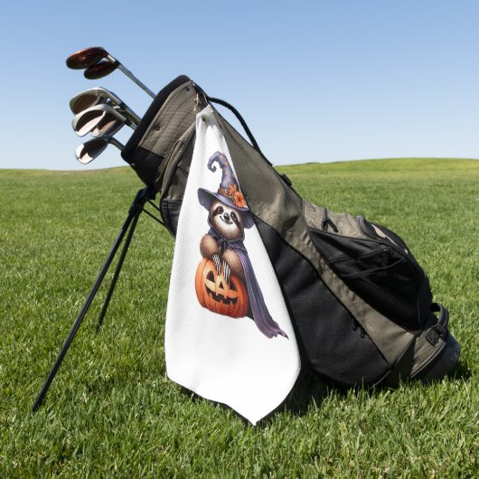 Luiaard Halloween Outfit Classic T-shirt Golfhanddoek (Groen)