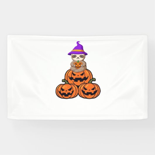 Luiaard Halloween Premium T-shirt Spandoek (Horizontaal)