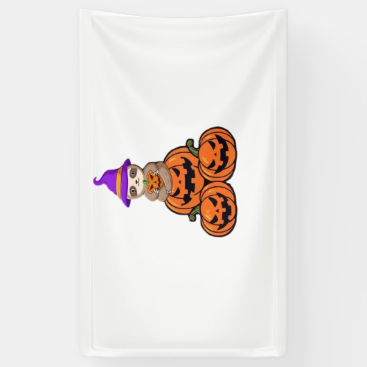Luiaard Halloween Premium T-shirt Spandoek (Verticaal)